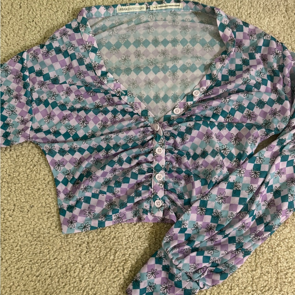 URBAN OUTFITTERS MESH LONG-SLEEVE